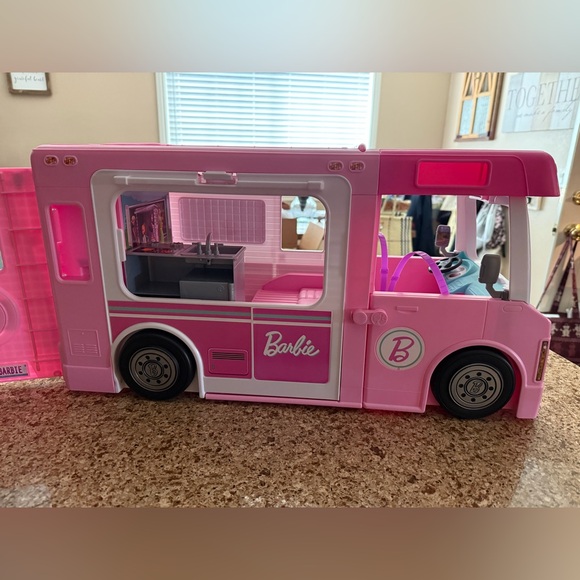 Barbie 3-in-1 Dream Camper Vehicle Play set Van Bus Nice 22”x12”x10” - Picture 2 of 6